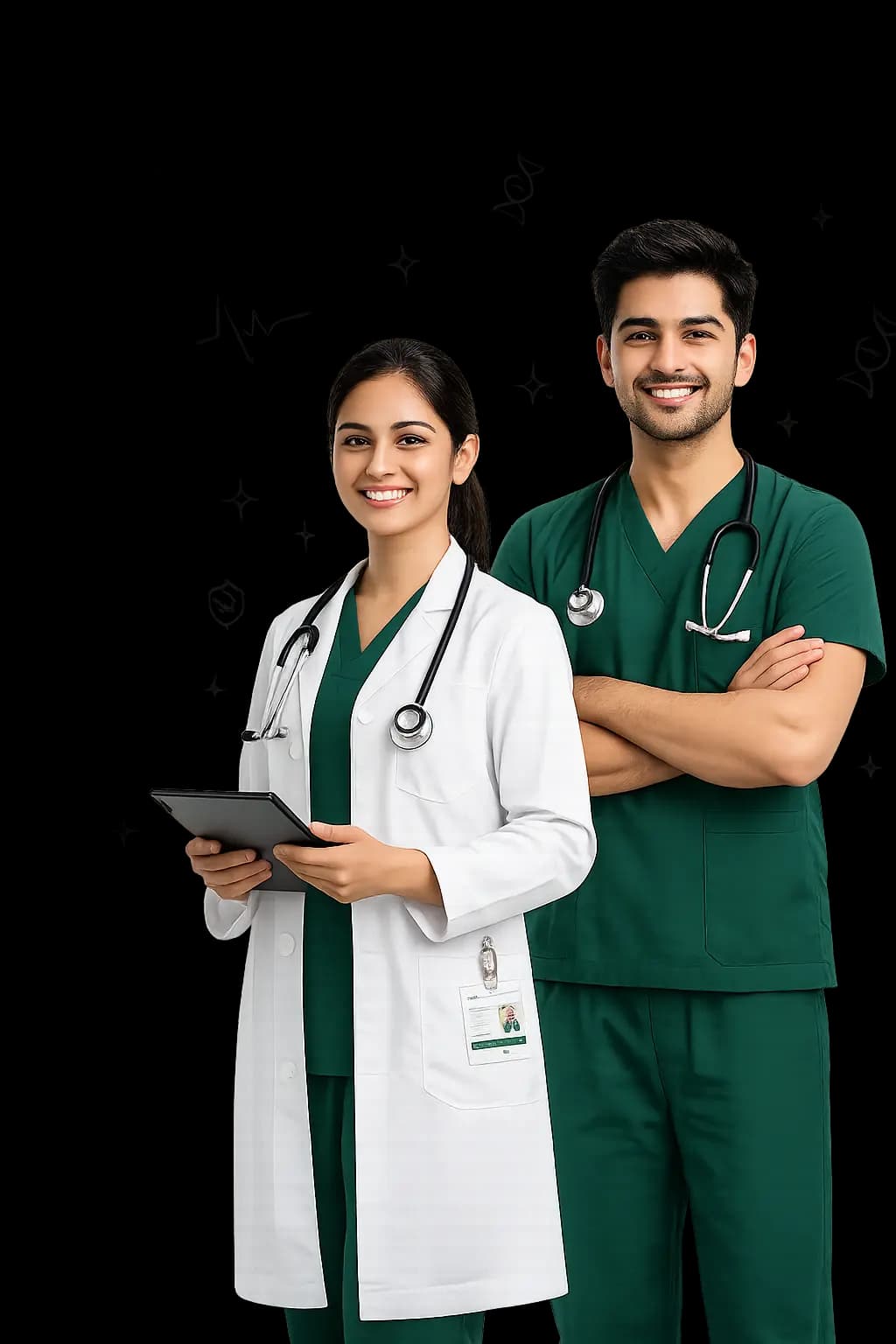 Medical professionals representing the Infynno Exam Portal community.